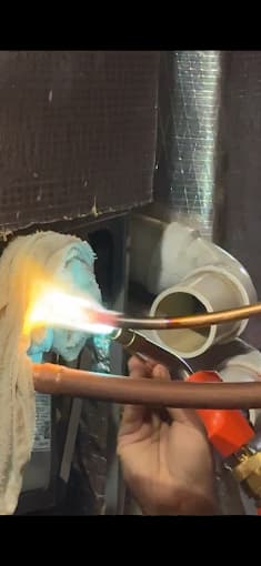 Copper pipe soldering